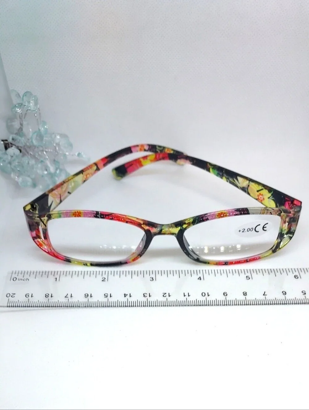 Reading Glasses +2.00 With Coordinating Rainbow Hard Case And Dust Bag NWT